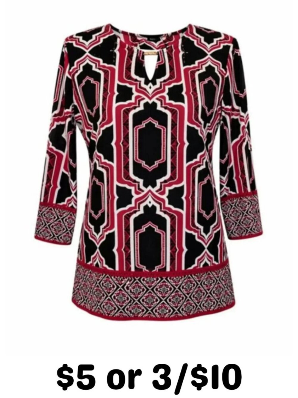 JM Collections Printed Top